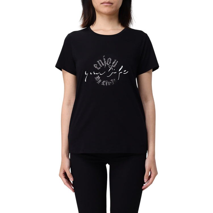 T-shirt Donna con decorazione frontale