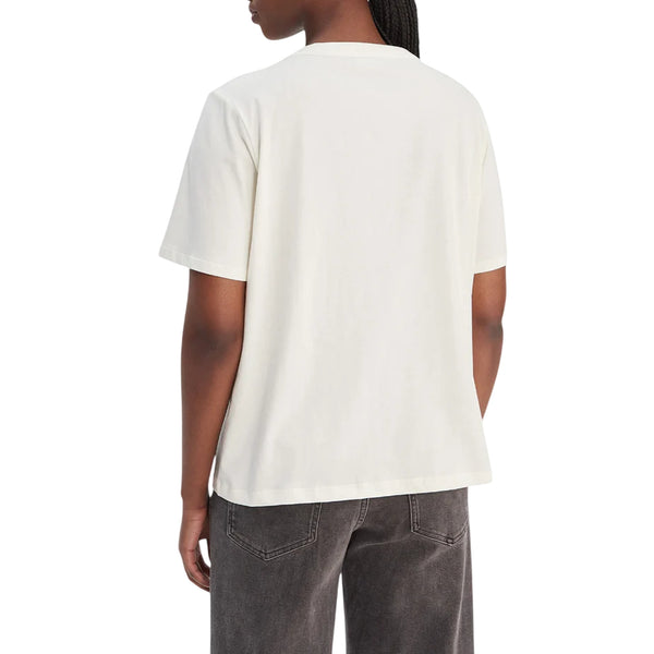 T-shirt Donna Bianca, con strass, a girocollo