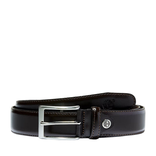 Cintura Uomo Classica 35 mm Regolabile in Pelle Marrone scuro