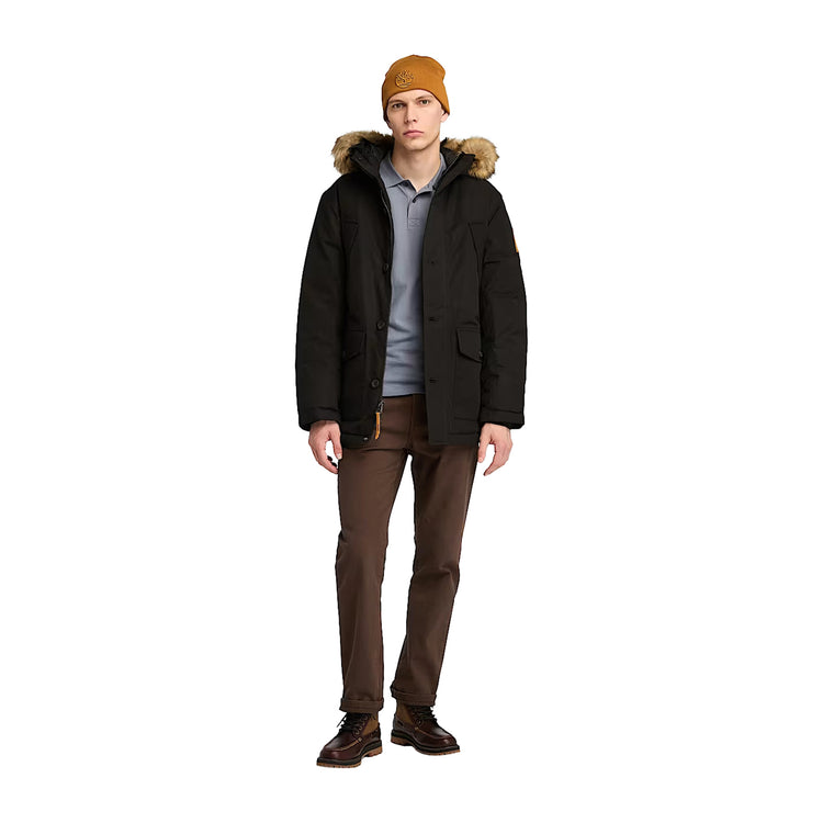 Parka Uomo Scar Ridge Impermeabile Nero modello intero frontale