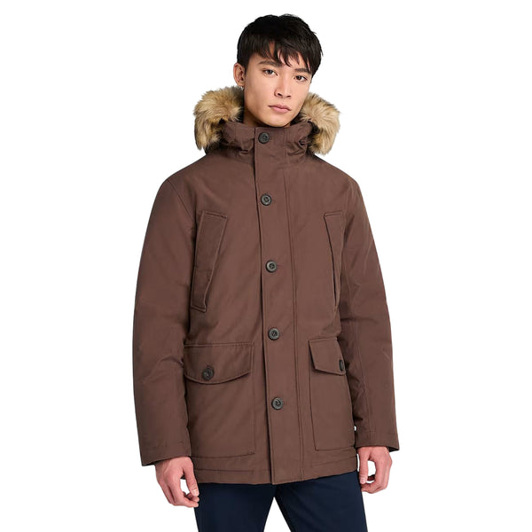 Parka Uomo impermeabile Scar Ridge Marrone modello frontale