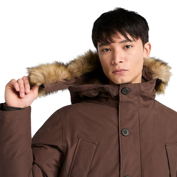 Parka Uomo impermeabile Scar Ridge Marrone dettaglio frontale