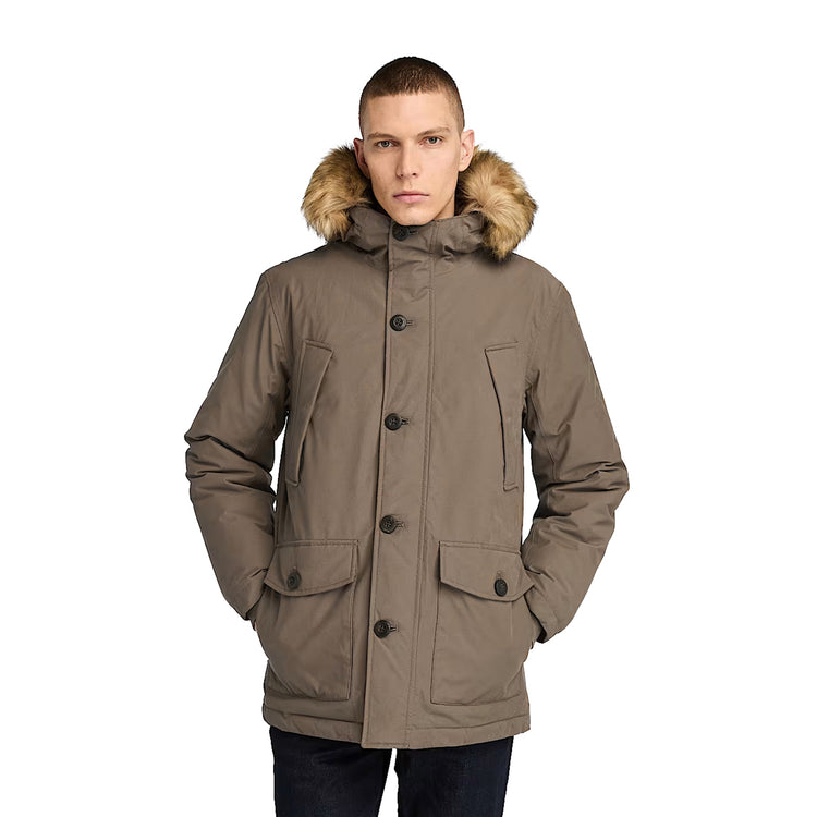 Parka Uomo Scar Ridge Impermeabile Marrone modello frontale