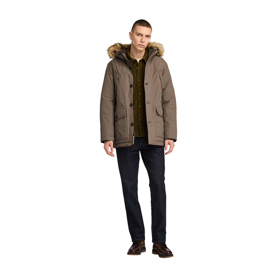 Parka Uomo Scar Ridge Impermeabile Marrone modello intero frontale