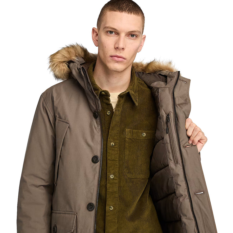 Parka Uomo Scar Ridge Impermeabile Marrone modello frontale ravvicinato