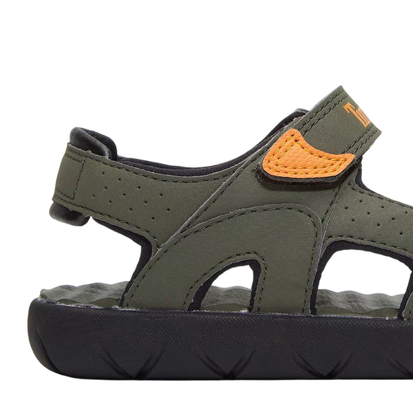 Sandalo Bambino Perkins Row con cinturini Verde dettaglio