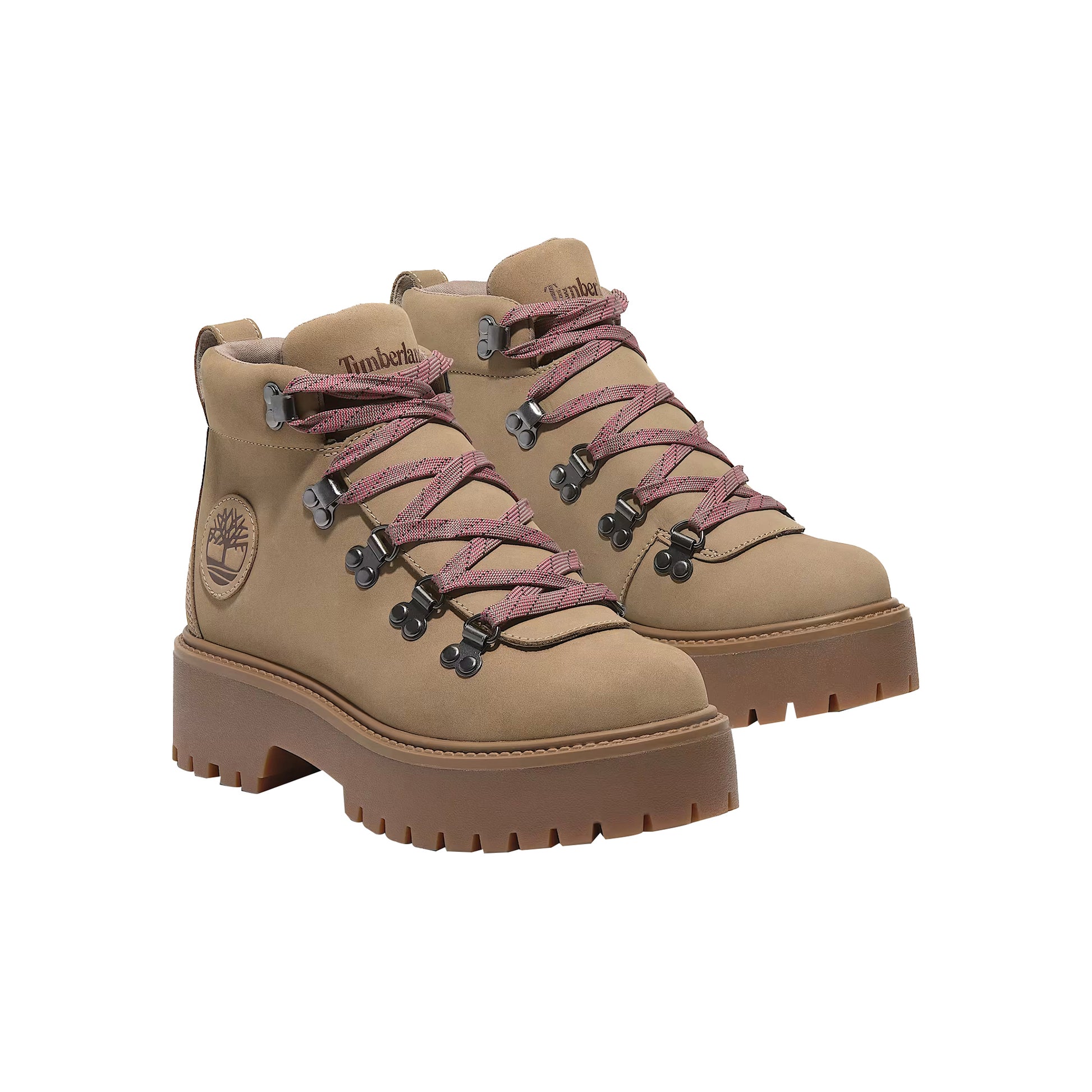 Stivali Donna Hiker con plateau Beige