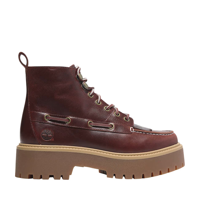 Stivali Donna sfrangiati con plateau Stone Street Bordeaux