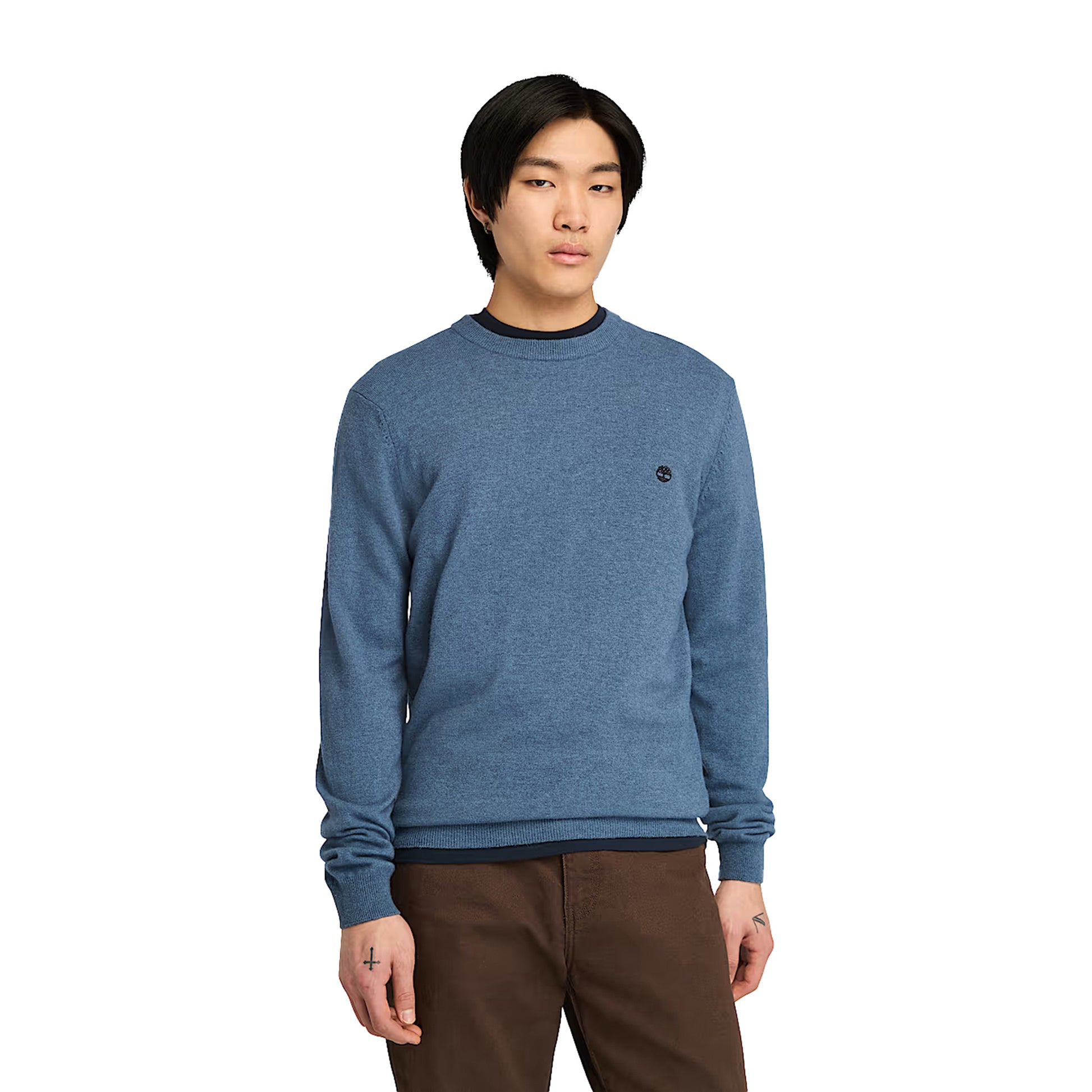 Maglione Uomo Cohas Brook Azzurro modello frontale