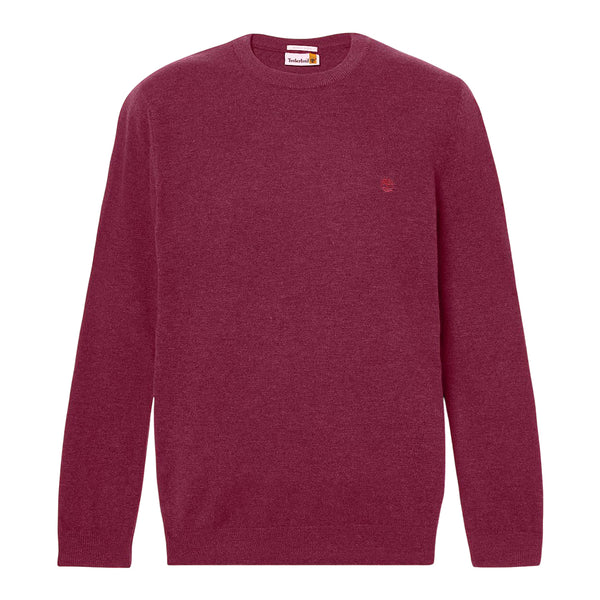 Maglione girocollo Uomo in lana Cohas Brook Bordeaux