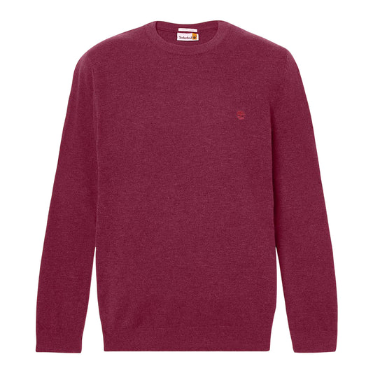 Maglione girocollo Uomo in lana Cohas Brook Bordeaux