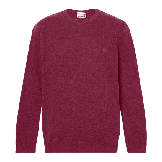 Maglione girocollo Uomo in lana Cohas Brook Bordeaux