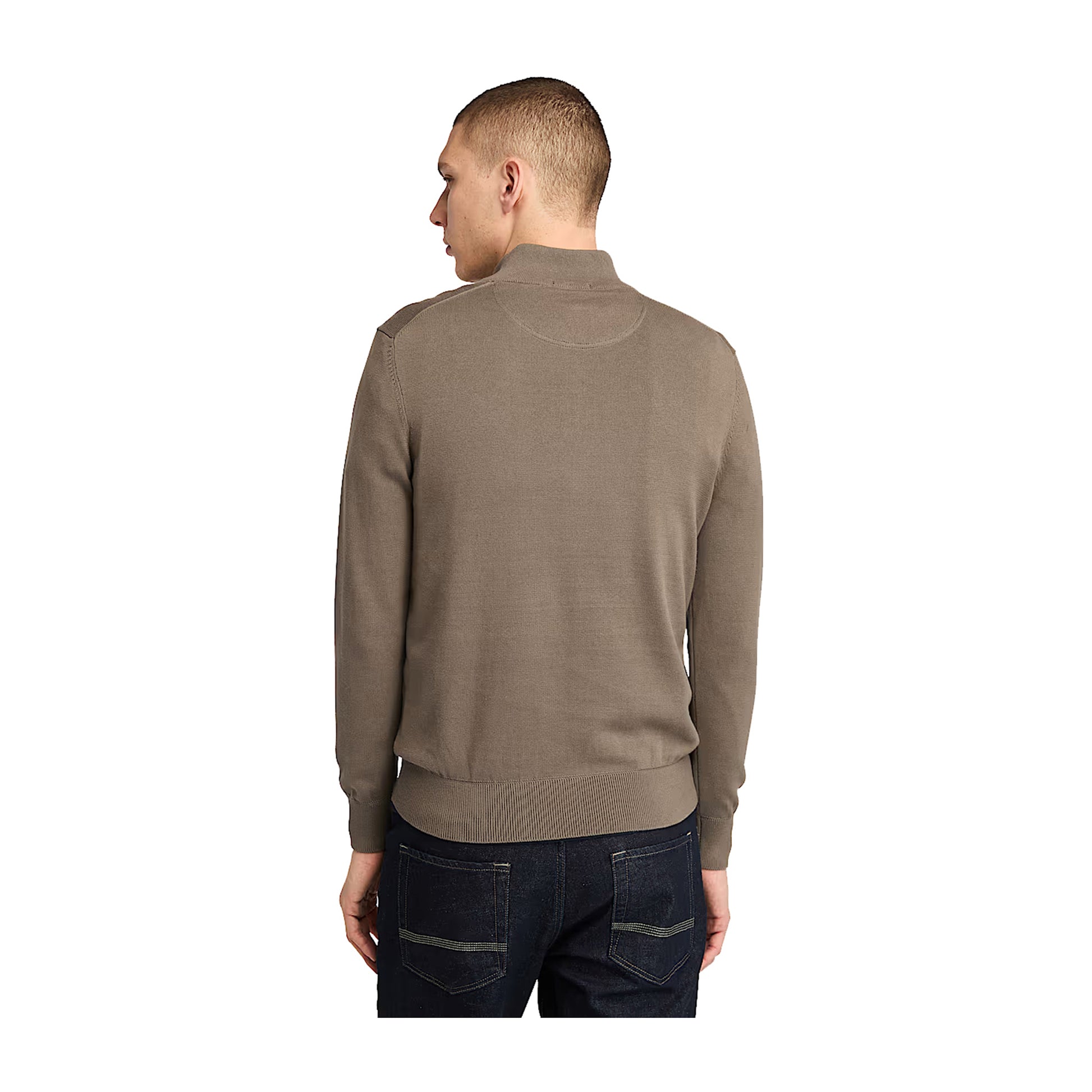 Maglione Uomo zip Williams River Marrone modello retro