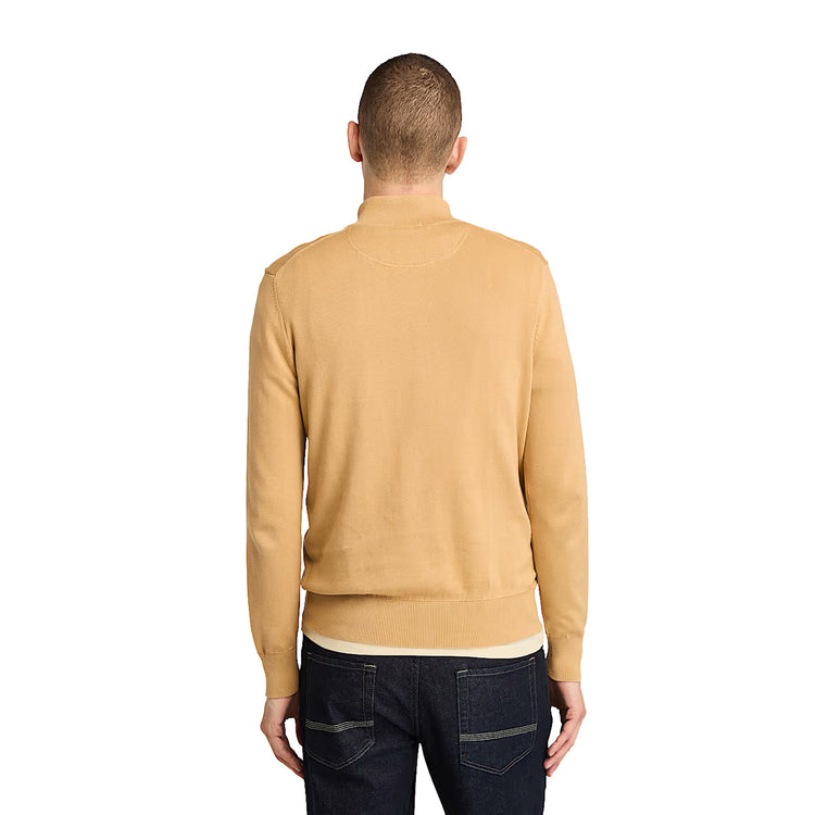 Maglione Uomo con zip Williams River Giallo modello retro