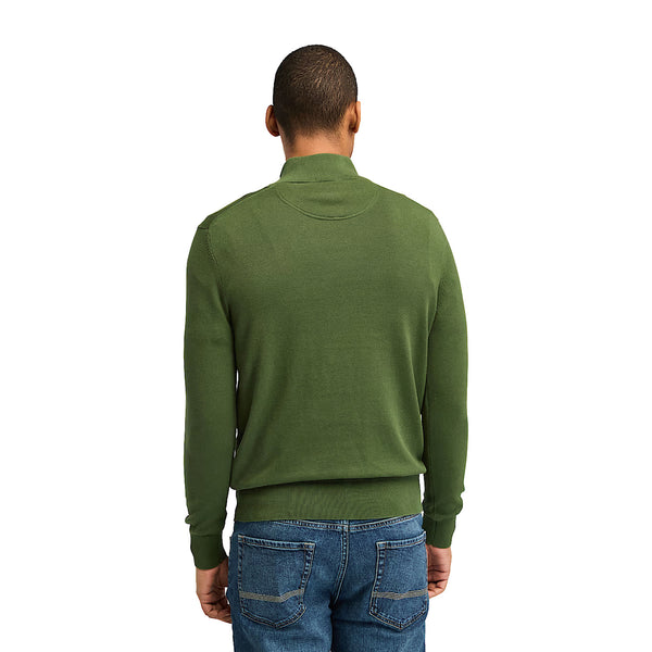 Maglione Uomo con zip Williams River Verde modello retro