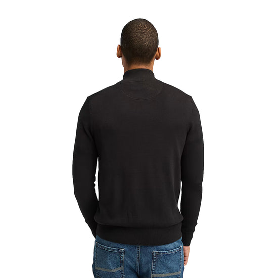 Maglione Uomo con zip Williams River Nero modello retro