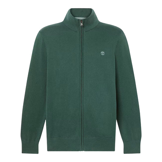 Maglione Uomo a zip intera Williams River Verde