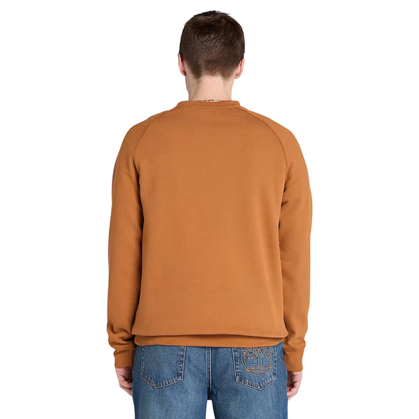 Felpa Uomo con rovescio spazzolato Exeter River Marrone modello retro