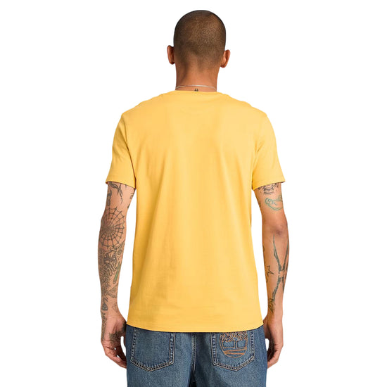 T-shirt da uomo in cotone giallo