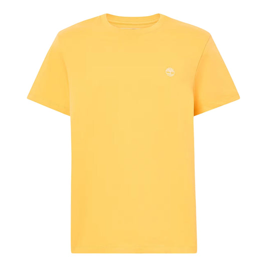 T-shirt da uomo in cotone giallo