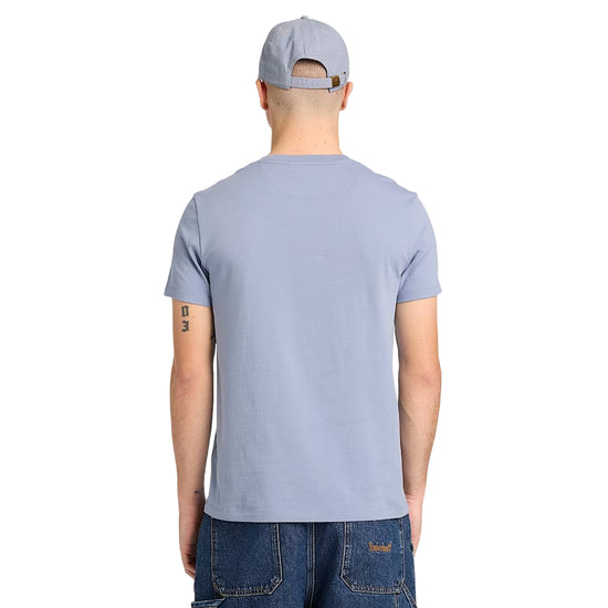 T-shirt da uomo girocollo blu slim fit