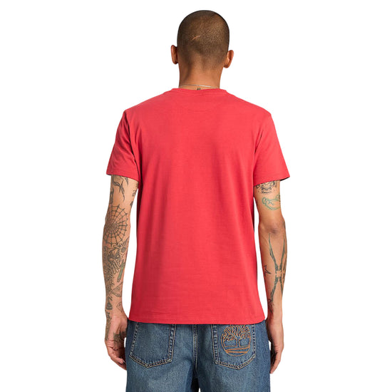 T-shirt a girocollo rossa Slim Fit