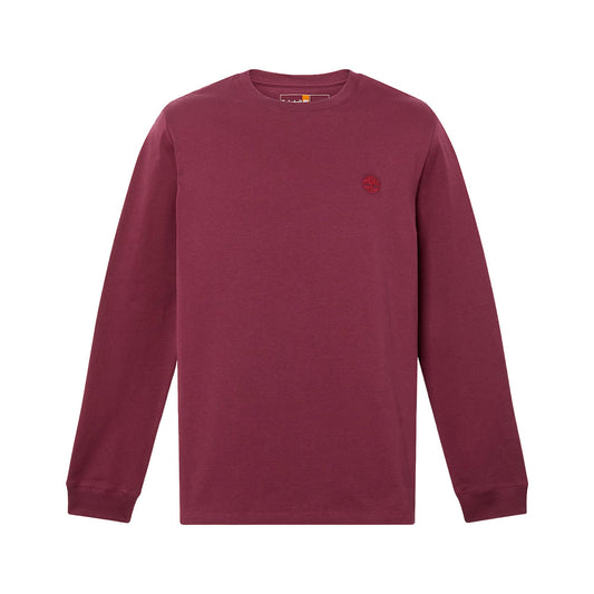 T-shirt a Maniche Lunghe Dunstan River da Uomo in bordeaux