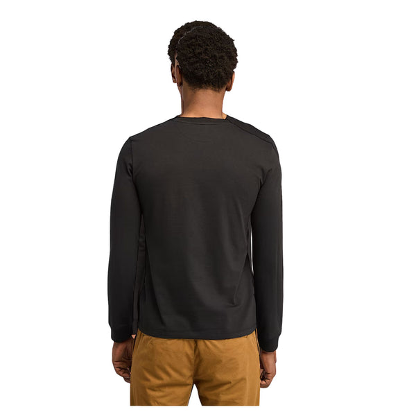 T-shirt a Maniche Lunghe Dunstan River da Uomo in colore nero modello retro