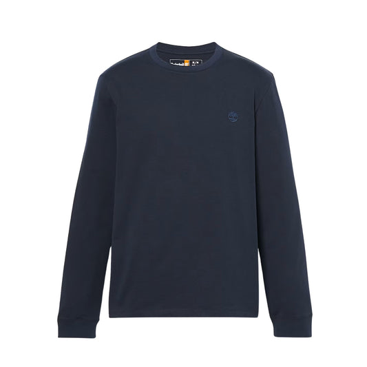 T-shirt a Maniche Lunghe Dunstan River da Uomo in blu scuro