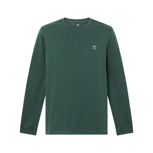 T-shirt a Maniche Lunghe Dunstan River da Uomo in verde scuro