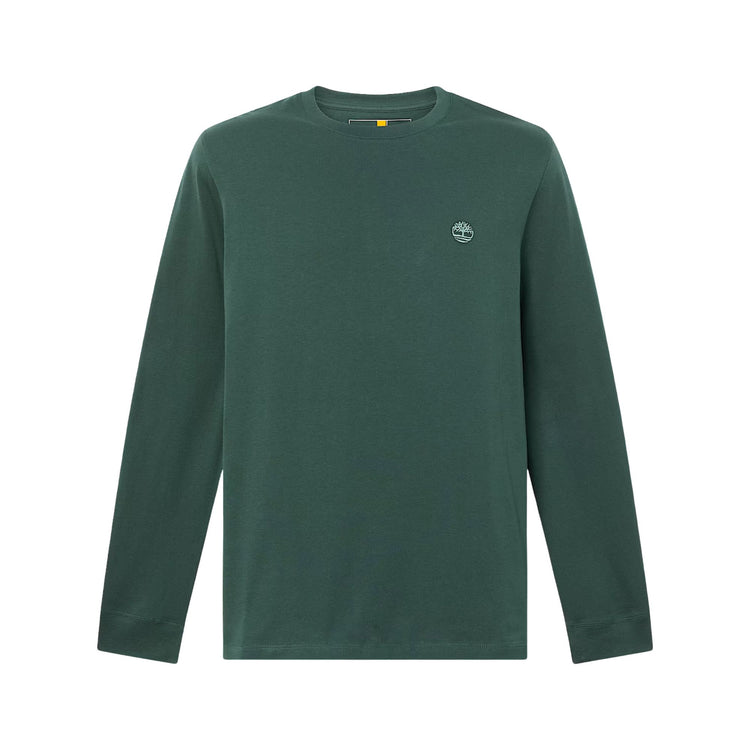 T-shirt a Maniche Lunghe Dunstan River da Uomo in verde scuro