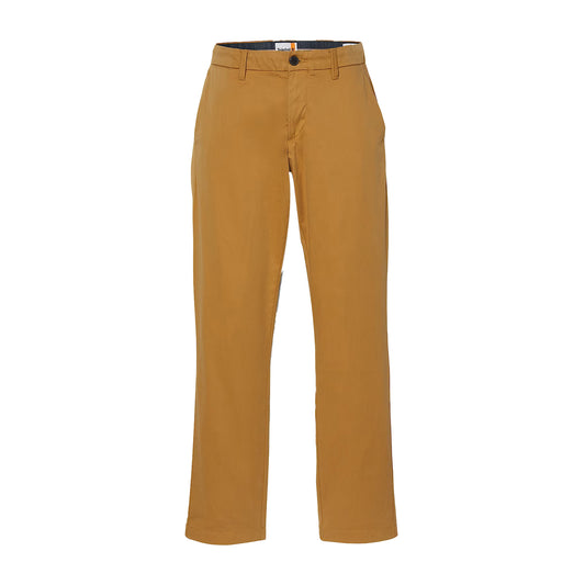 Pantaloni Chino Uomo Twill elasticizzato Giallo