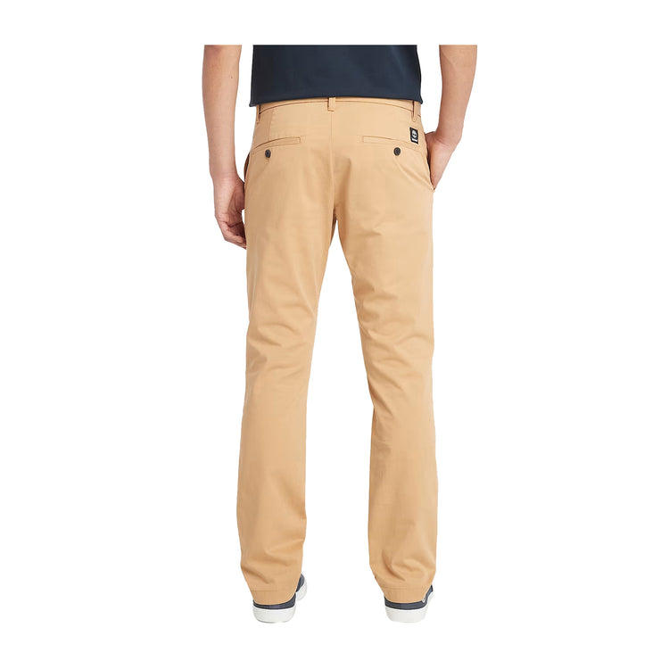 modello retro con Pantaloni Chino Uomo in Twill Elasticizzato  gialli