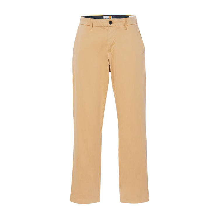 Pantaloni Chino Uomo in Twill Elasticizzato  gialli