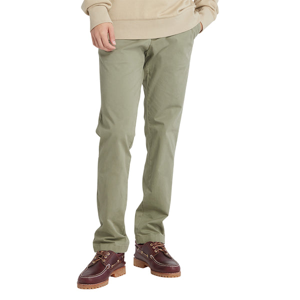 Pantalone Chino Uomo Slim fit Verde modello frontale