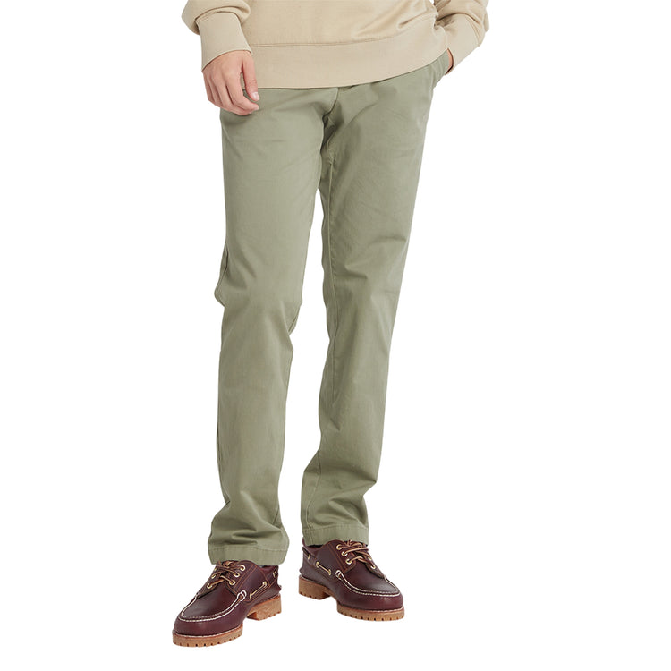 Pantalone Chino Uomo Slim fit Verde modello frontale