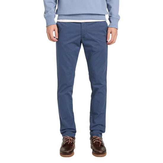 Pantalone Chino Uomo Slim fit Blu modello frontale