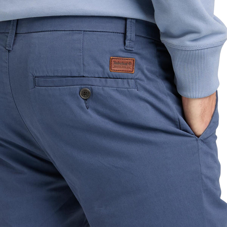 Pantalone Chino Uomo Slim fit Blu dettaglio retro