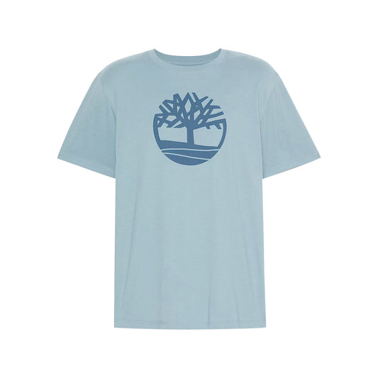 T-shirt Uomo con Logo Albero Kennebec River Celeste