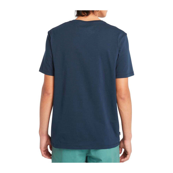 T-shirt Uomo Blu, con stampa logo e girocollo