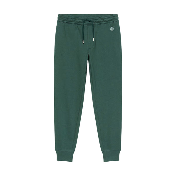 Pantalone Uomo Exter River Verde, con orlo a coste e logo ricamato 