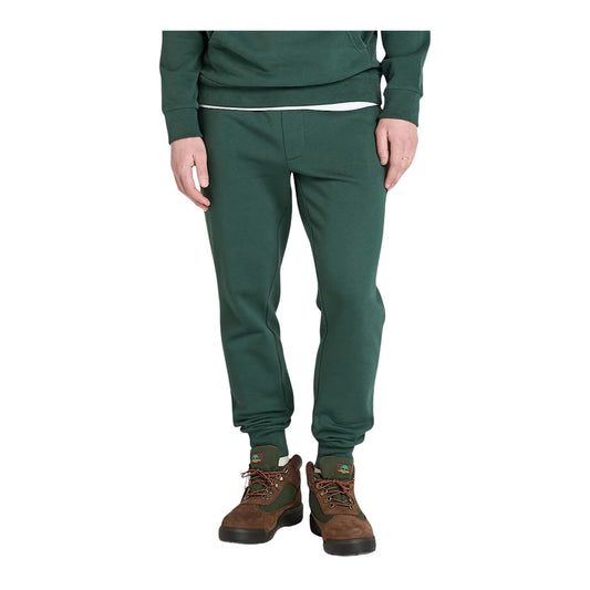 Pantalone Uomo Exter River Verde, con orlo a coste e logo ricamato 