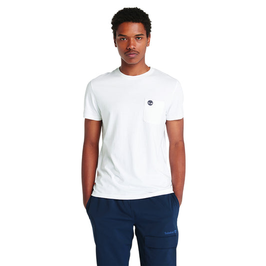 T-shirt Uomo con taschino Dunstan River Bianco