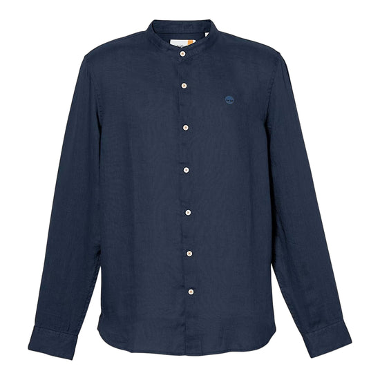 Camicia Uomo Mill Brook in Lino Blu 