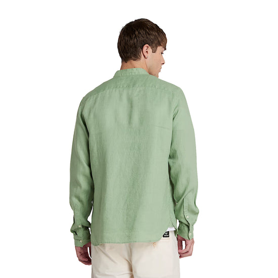 Mill Brook Men's Green Linen Shirt - Main Image
