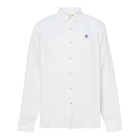 Camicia Uomo in Lino Mill Brook Bianco