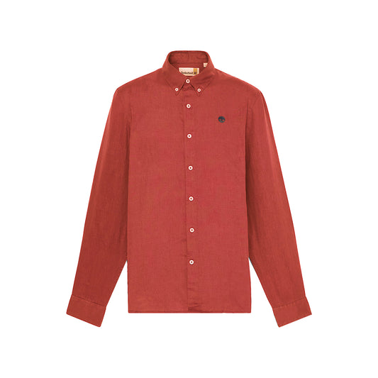Camicia Uomo in Lino Mill Brook Rosso