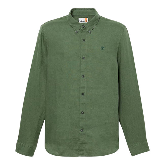 Camicia Uomo in lino Mill Brook Verde