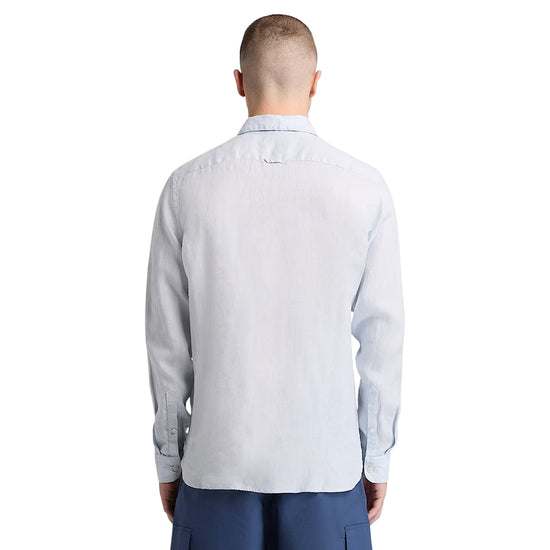 Camicia Uomo in lino Mill Brook Grigio modello retro