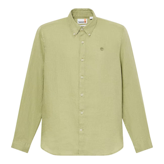 Camicia Uomo in lino Mill Brook Verde chiaro